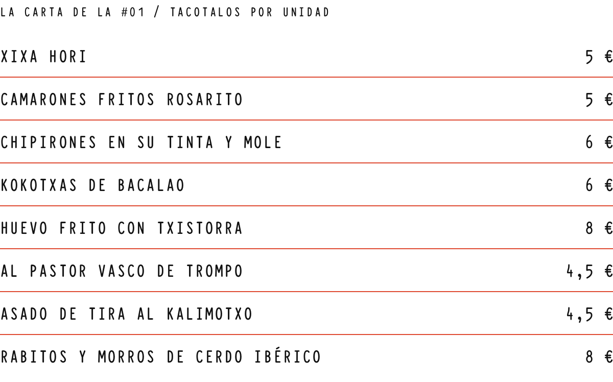 Carta Taco-Talo Gauak #01